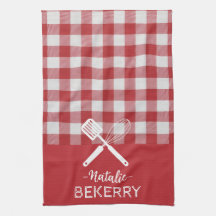 Custom text Trendy classic tartan red white match