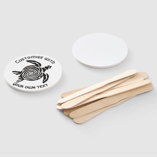 Custom Text Tribal Turtle Design Handwaaier (Niet-gemonteerd)