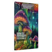Custom Text Trippy Mushroom Forest Fantasy Art Klembord (Rechts)