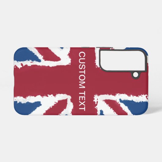 Custom Text Union Jack Flag Art van Heva Weva Samsung Galaxy Hoesje (Achterkant horizontaal)