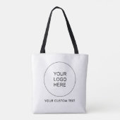 Custom Text Upload Your Logo Here Double Sided Tote Bag (Achterkant)