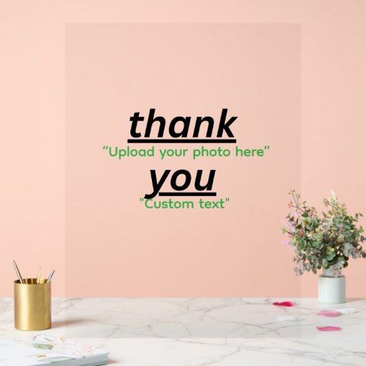 Custom Text & Upload Your Photo Personalized Acryl Bord (Huwelijk)