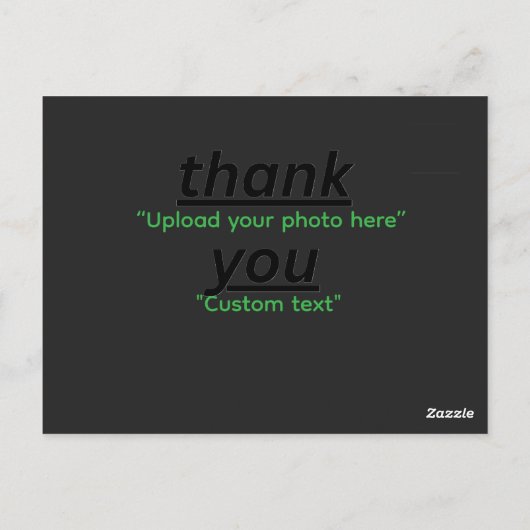 Custom Text & Upload Your Photo Personalized Briefkaart (Achterkant)