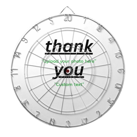 Custom Text & Upload Your Photo Personalized Dartbord (Voorkant)