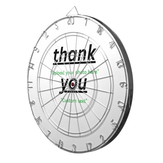 Custom Text & Upload Your Photo Personalized Dartbord (Voorkant Rechts)