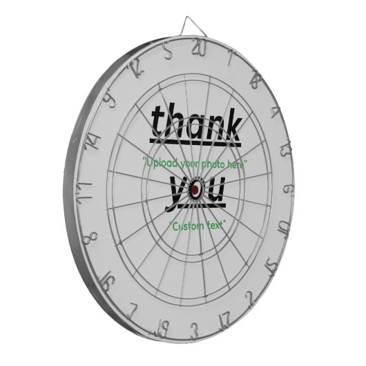 Custom Text & Upload Your Photo Personalized Dartbord (Voorkant Links)