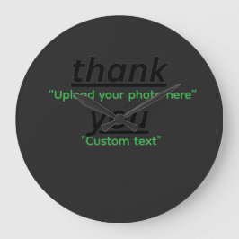 Custom Text & Upload Your Photo Personalized Grote Klok