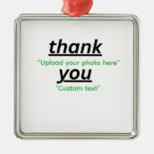 Custom Text & Upload Your Photo Personalized Metalen Ornament (Voorkant)
