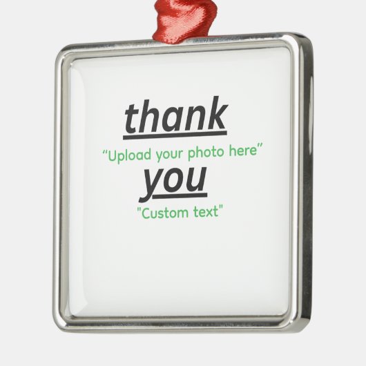 Custom Text & Upload Your Photo Personalized Metalen Ornament (Links)
