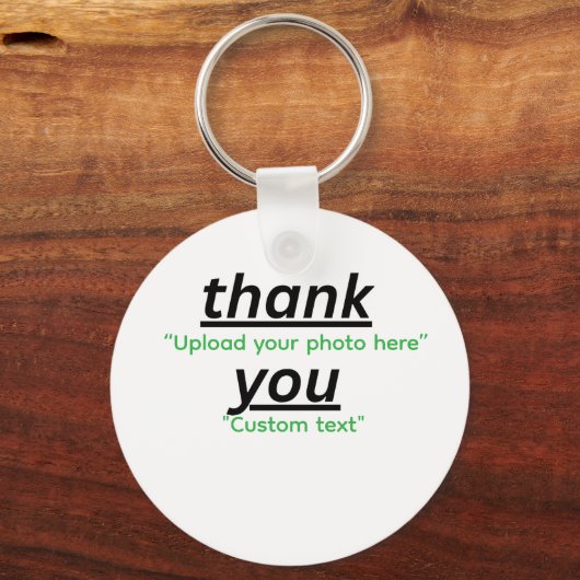 Custom Text & Upload Your Photo Personalized Sleutelhanger (Achterkant)