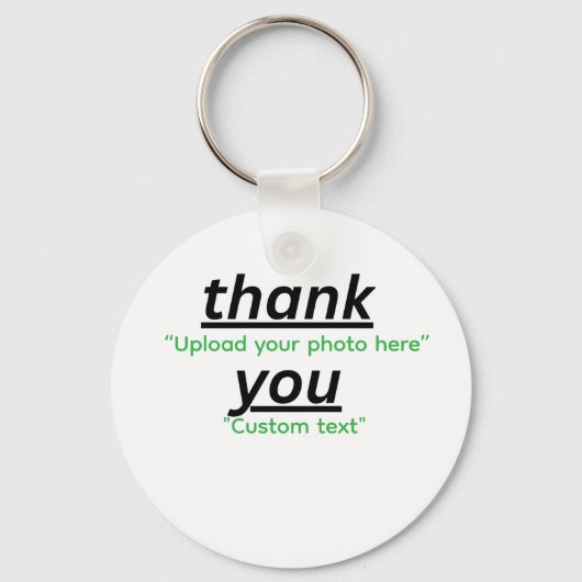 Custom Text & Upload Your Photo Personalized Sleutelhanger (Achterkant)