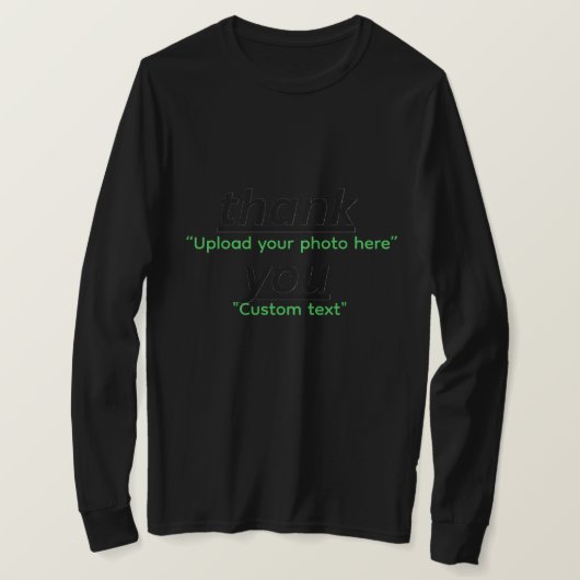 Custom Text & Upload Your Photo Personalized T-shirt (Design voorkant)