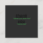 Custom Text & Upload Your Photo Personalized Vierkante Visitekaartje (Voorkant)