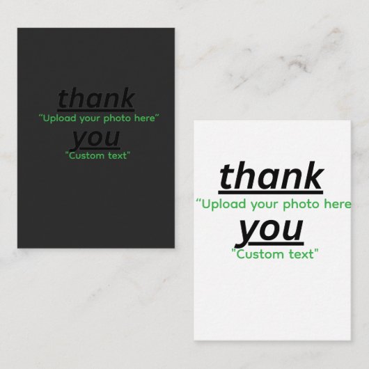 Custom Text & Upload Your Photo Personalized Visitekaartje (Voorkant / Achterkant)