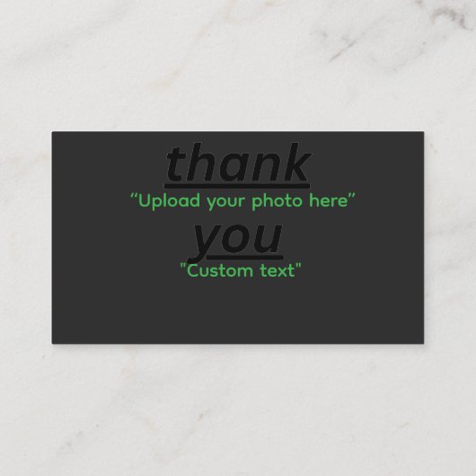 Custom Text & Upload Your Photo Personalized Visitekaartje (Achterkant)