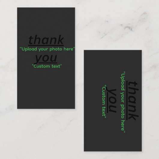 Custom Text & Upload Your Photo Personalized Visitekaartje (Voorkant / Achterkant)