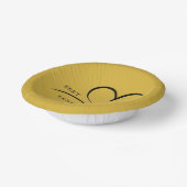 Custom Text Wedding 7" Paper Bowl Square Keepsake Papieren Kommen (Gebogen)