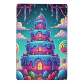 Custom Text Whimsical Candy Cake Illustration Mini Klembord (Achterkant)