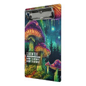 Custom Text Whimsical Mushroom Forest Fantasy Mini Klembord (Angled2)