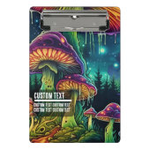 Custom Text Whimsical Mushroom Forest Fantasy Mini Klembord (Voorkant)