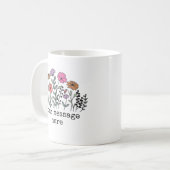 Custom Text Wildflower Mug Gift for Her or Mom Koffiemok (Voorkant links)