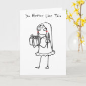 [Custom Text] 'You Better Like This' Card Kaart (Gele Bloem)