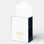Custom Thank You Blue Black Plaid Bedankdoosjes (Geopend)