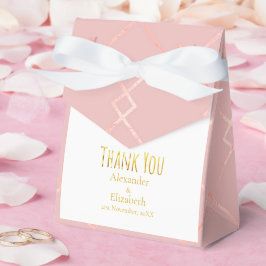 Custom Thank You Elegant Geometric Pattern Bedankdoosjes