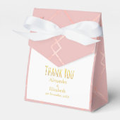 Custom Thank You Elegant Geometric Pattern Bedankdoosjes (Voorkant Zijde)