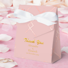 Custom Thank You Elegant Geometric Pattern Bedankdoosjes