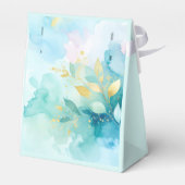 Custom Thank You Gold Script Mr & Mrs Fresh Mint Bedankdoosjes (Achterkant)