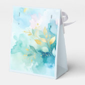 Custom Thank You Gold Script Mr & Mrs Fresh Mint Bedankdoosjes (Achterkant)