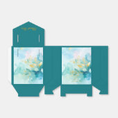 Custom Thank You Gold Script Mr & Mrs Fresh Mint Bedankdoosjes (Uitgevouwen)