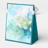 Custom Thank You Gold Script Mr & Mrs Fresh Mint Bedankdoosjes (Achterkant)