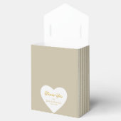 Custom Thank You Gold Stripes White Heart Bedankdoosjes (Geopend)