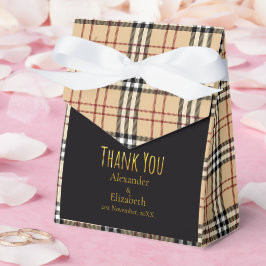 Custom Thank You Scottish tartan pattern Bedankdoosjes