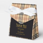 Custom Thank You Scottish tartan pattern Bedankdoosjes (Voorkant Zijde)
