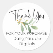 Custom Thank You Sticker (Voorkant)