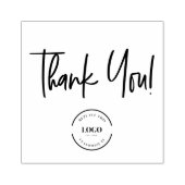 Custom Thank You with Small Business Logo Rubberstempel (Afrduk)