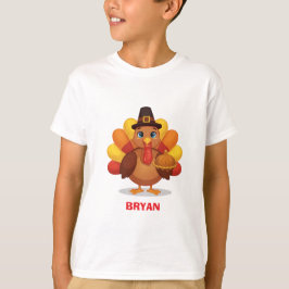 Custom Thanksgiving Turkey Kids T-shirt