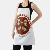 Custom Thanksgiving white &brown elegant Pumpkins Schort (Insitu)