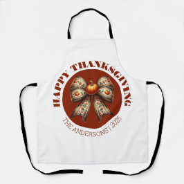 Custom Thanksgiving white &brown elegant Pumpkins Schort