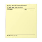 Custom Therapeutic Prescription Note Pad for Docto Notitieblok (Voorkant)