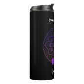 Custom Thermal Tumbler with Name & Mantra Thermosbeker (Gedraaid links)