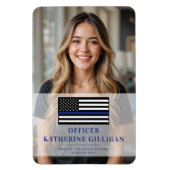 Custom Thin Blue Line politieagent Afstuderen Magneet (Verticaal)