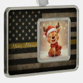 Custom Thin Gold Line Framed Ornament (Rechts)