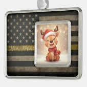 Custom Thin Gold Line Framed Ornament (Links)