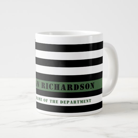 Custom Thin Green Line USA Flag Militaire Soldaat Grote Koffiekop (Voorkant rechts)