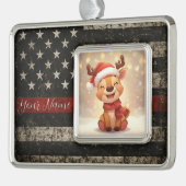 Custom Thin Red Line Framed Ornament (Links)