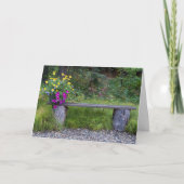Custom Thinking of You Rustic Floral Photo Kaart (Voorkant)